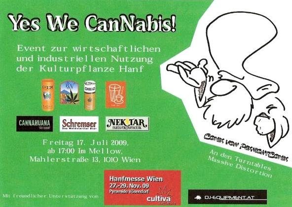 Flyer zur Veranstaltung Yes We Cannabis in Wien