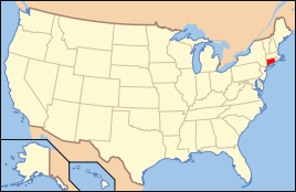 Grafik zur Lage von Connecticut in den USA, aus Wikipedia 1.7.2011
