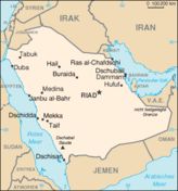 Landkarte von Saudi Arabien