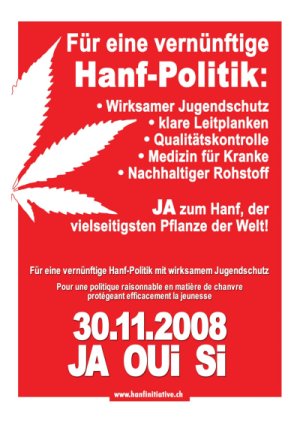Hanfinitiative Schweiz Plakat