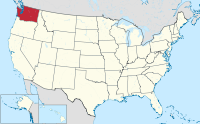 Grafik, Karte Washington State in den USA